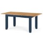 Dark Blue Extendable Dining Set with 6 Chairs - Julian Bowen Richmond