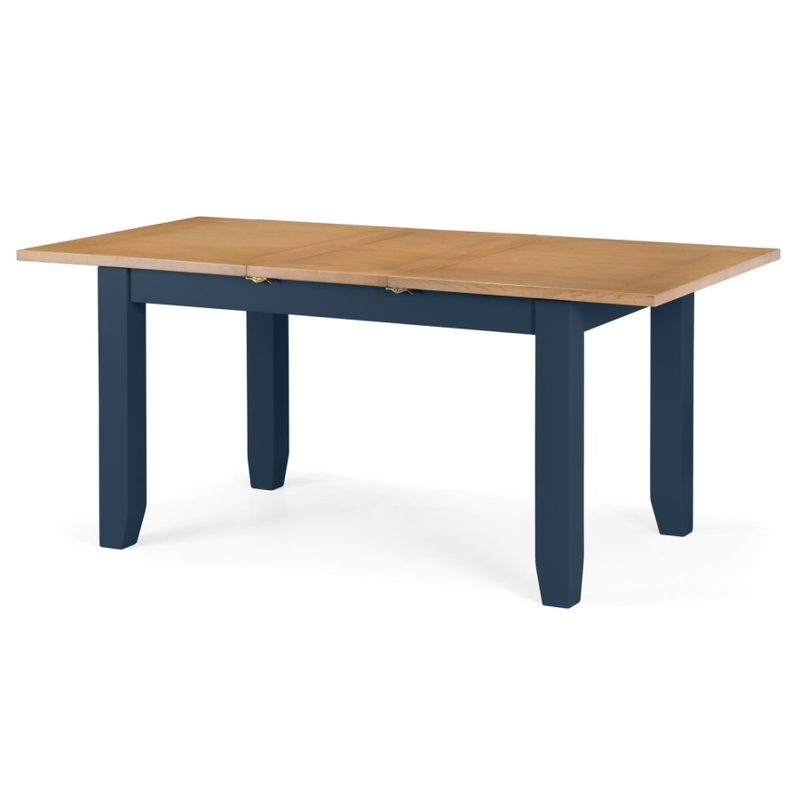 Dark Blue Extendable Dining Set with 6 Chairs - Julian Bowen Richmond