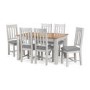 Julian Bowen Richmond Dining Set Table and 6 Richmond Chairs in Grey