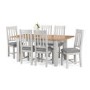 Julian Bowen Richmond Dining Set Table and 6 Richmond Chairs in Grey