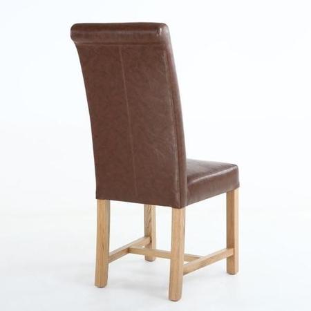 Pair of Richmond Vintage Leather Match Antique Brown Chairs