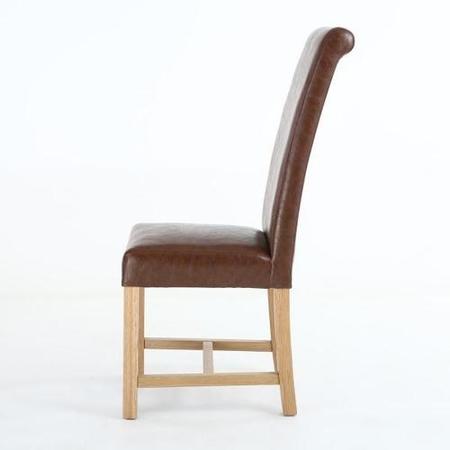 Pair of Richmond Vintage Leather Match Antique Brown Chairs