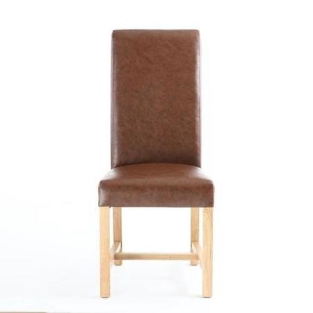 Pair of Richmond Vintage Leather Match Antique Brown Chairs