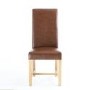 Pair of Richmond Vintage Leather Match Antique Brown Chairs