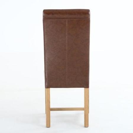 Pair of Richmond Vintage Leather Match Antique Brown Chairs