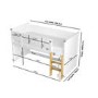 White Mid Sleeper Cabin Bed - Riley