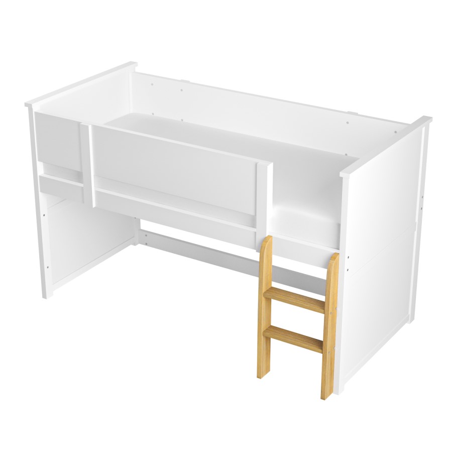 White Mid Sleeper Cabin Bed - Riley