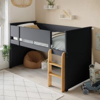 Dark Grey Mid Sleeper Cabin Bed - Riley