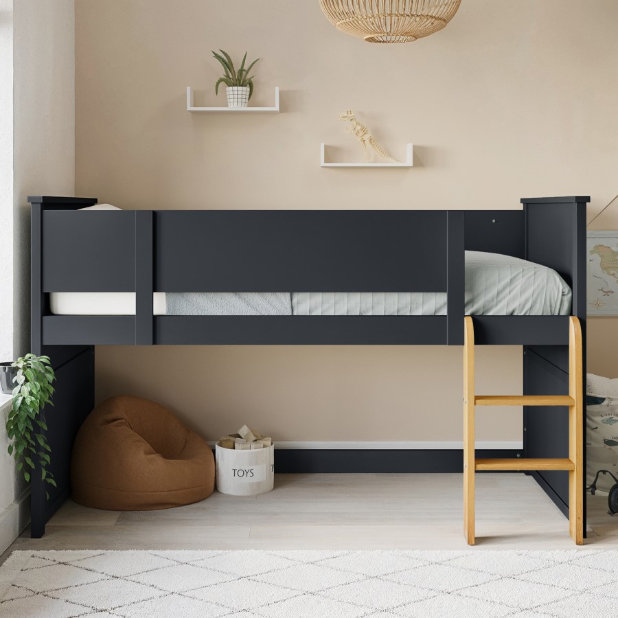 Dark Grey Mid Sleeper Cabin Bed - Riley