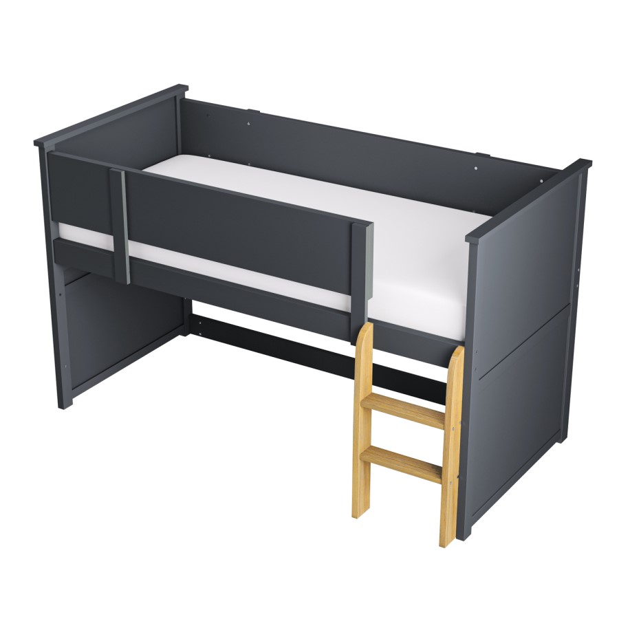 Dark Grey Mid Sleeper Cabin Bed - Riley