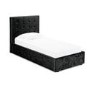 LPD Rimini Black Crushed Velvet Single Bed Frame