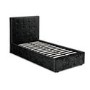 LPD Rimini Black Crushed Velvet Single Bed Frame