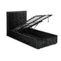 LPD Rimini Black Crushed Velvet Single Bed Frame