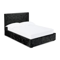 LPD Rimini Black Crushed Velvet King Size Bed Frame