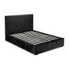LPD Rimini Black Crushed Velvet King Size Bed Frame