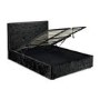 LPD Rimini Black Crushed Velvet King Size Bed Frame