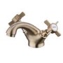 Brushed Brass  Crosshead Mono Basin Mixer Tap - Ripley