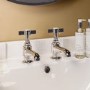Chrome Crosshead Basin Pillar Taps - Ripley