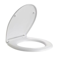 White Round Soft Close Toilet Seat with Quick Release - Ripley