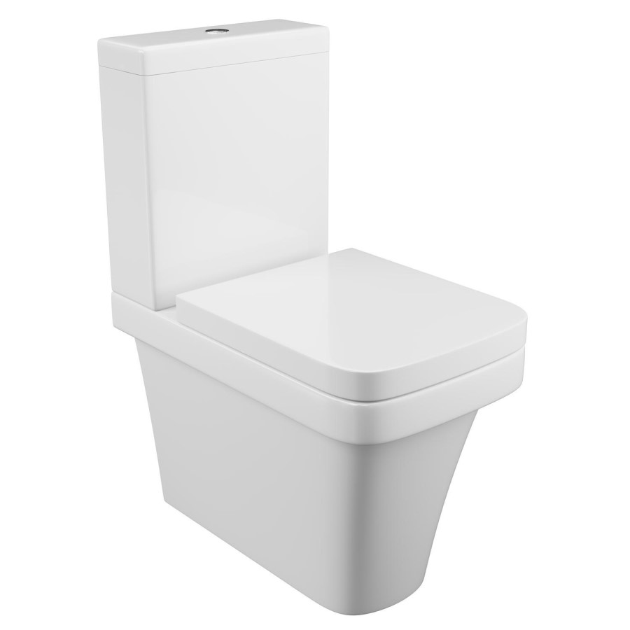 Close Coupled Toilet with Soft Close Seat - Square - Davana