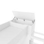 White Ribbed Detail Bunk Bed with Storage - Riya