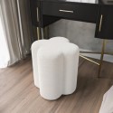 RMA001 Cream Boucle Fabric Dressing Table Stool - Roma