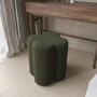 Green Boucle Fabric Dressing Table Stool - Roma