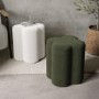 Green Boucle Fabric Dressing Table Stool - Roma