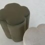 ONLY OPENED - Khaki Green Velvet Dressing Table Stool - Roma