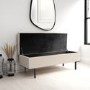 Beige Corduroy Ottoman Storage Blanket Box - Roman