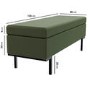 GRADE A1 - Upholstered Ottoman Storage Bench in Green Corduroy - Roman
