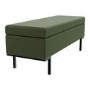 GRADE A1 - Upholstered Ottoman Storage Bench in Green Corduroy - Roman