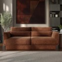 RMS001 Brown Chenille 3-Seater Sofa - Ramses