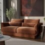 Brown Chenille 3-Seater Sofa - Ramses 