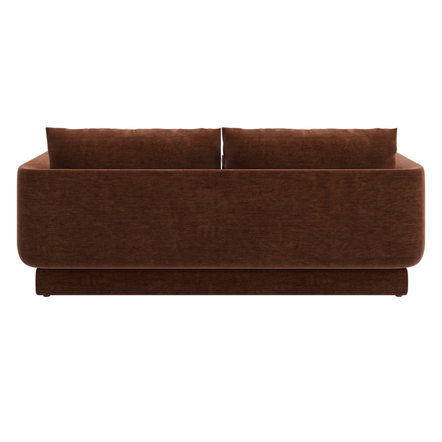 Brown Chenille 3-Seater Sofa - Ramses 