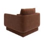 Brown Chenille Armchair with Cushion - Ramses 
