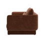 Brown Chenille Armchair with Cushion - Ramses 