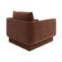 Brown Chenille Armchair with Cushion - Ramses 