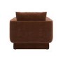 Brown Chenille Armchair with Cushion - Ramses 