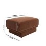 Brown Chenille Footstool - Ramses