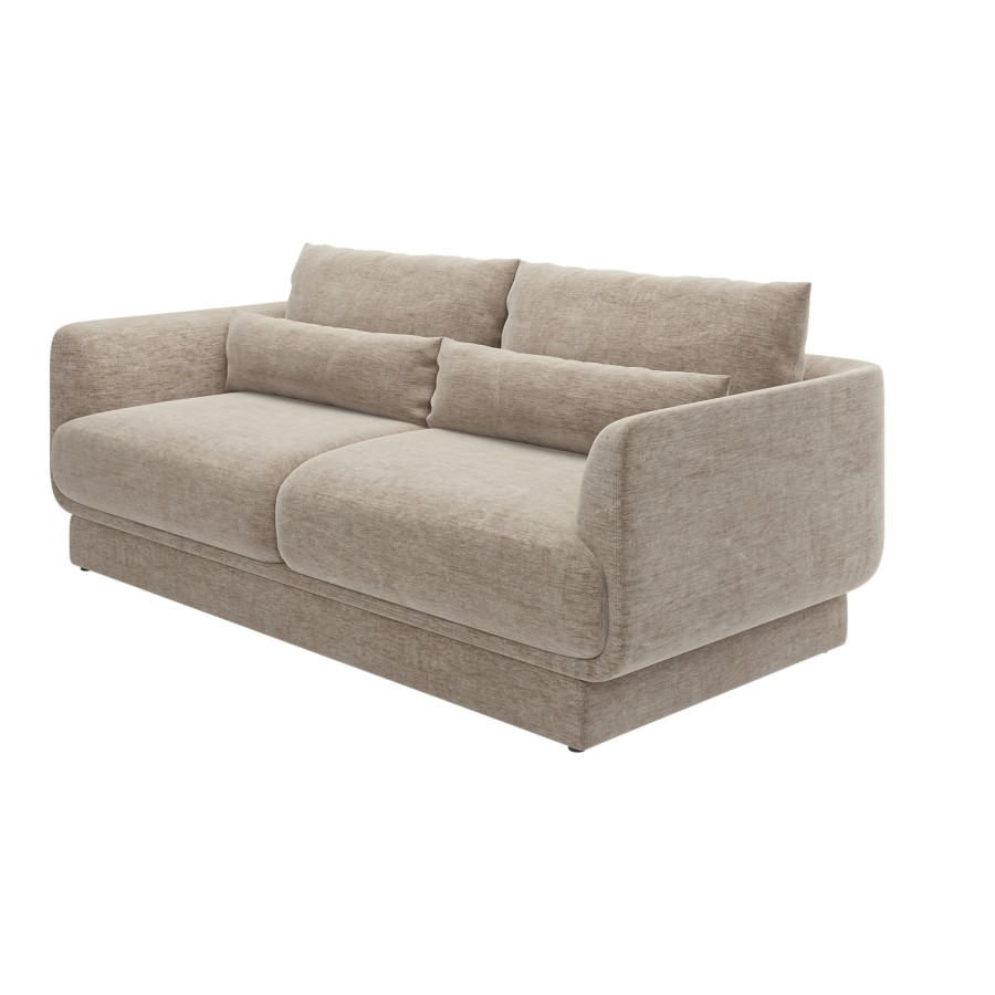 Beige Chenille 3-Seater Sofa - Ramses 