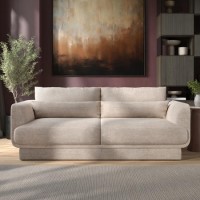 Beige Chenille 3-Seater Sofa - Ramses 