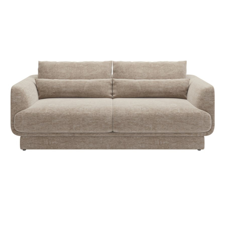 Beige Chenille 3-Seater Sofa - Ramses