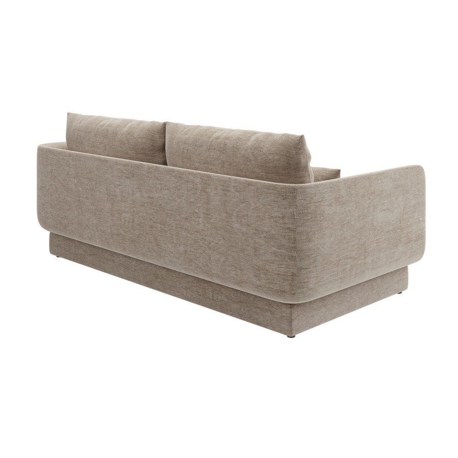 Beige Chenille 3-Seater Sofa - Ramses 