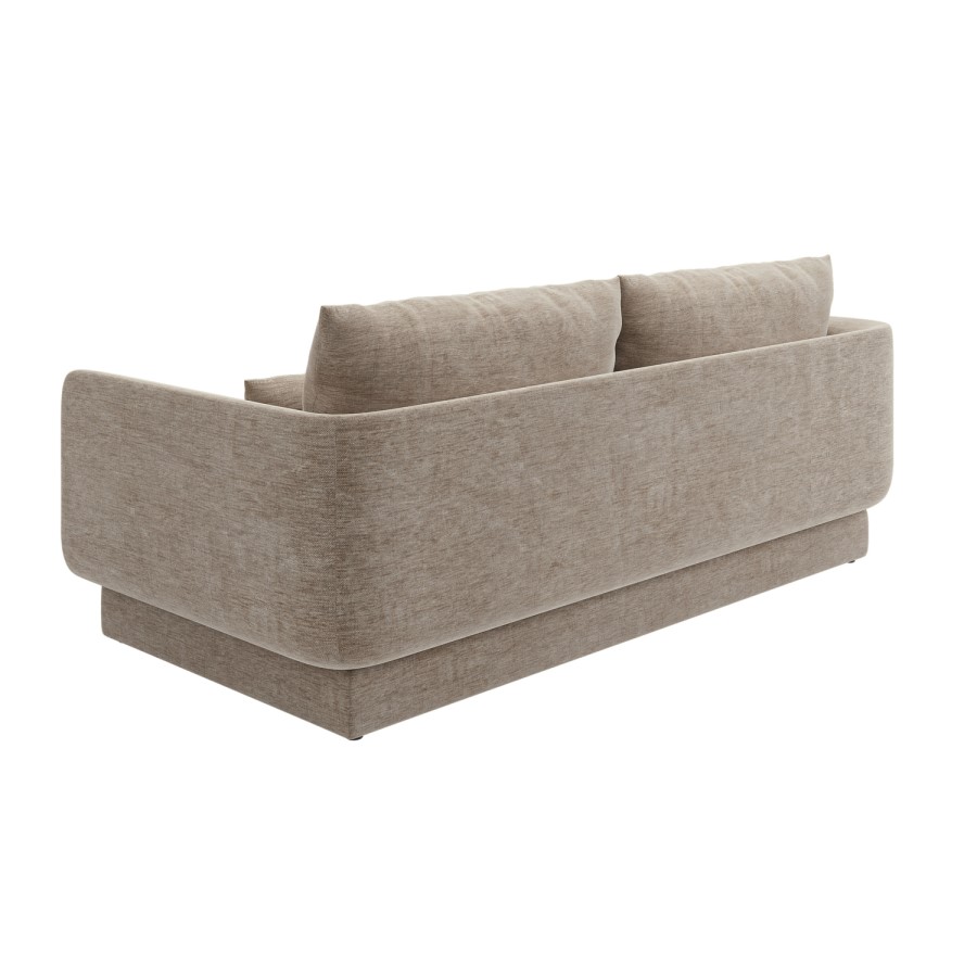 Beige Chenille 3-Seater Sofa - Ramses 