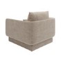Beige Chenille Armchair with Cushion - Ramses 
