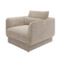 Beige Chenille Armchair with Cushion - Ramses 