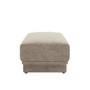 Beige Chenille Footstool - Ramses 