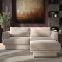 Beige Chenille Footstool - Ramses 