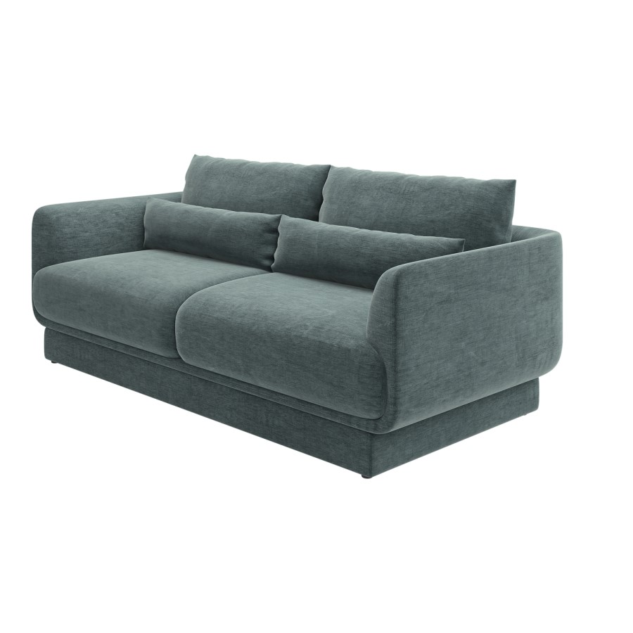 Blue Chenille 3-Seater Sofa - Ramses 